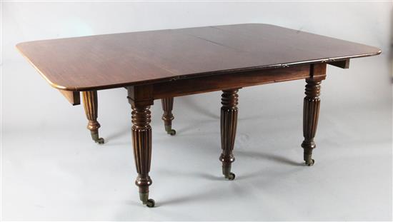A Regency mahogany extending dining table L.11ft4in. W.4ft5in. H.2ft4in.